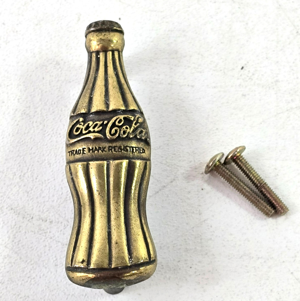Vintage 3.5" Metal Coca Cola Bottle Door / Cabinet Hardware Pull Handles